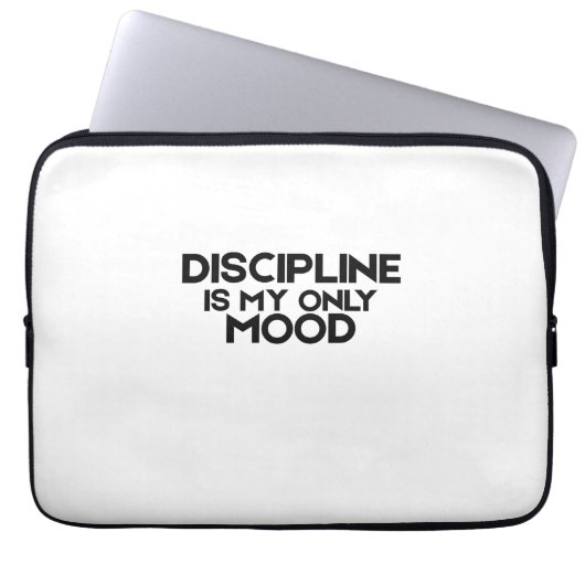 Discipline Is My Only Mood Minimalist  Laptop Sleeve (Voorkant)