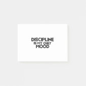 Discipline Is My Only Mood Minimalist Post-it® Notes (Voorkant)