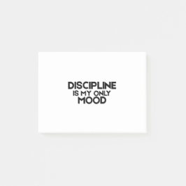 Discipline Is My Only Mood Minimalist Post-it® Notes