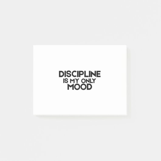 Discipline Is My Only Mood Minimalist Post-it® Notes (Voorkant)