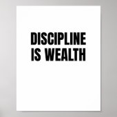 Discipline is rijkdom poster (Voorkant)