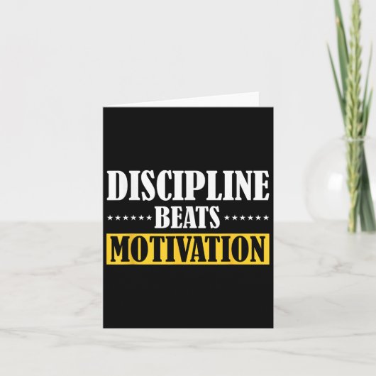Discipline is sterker dan motivatie kaart (Voorkant)
