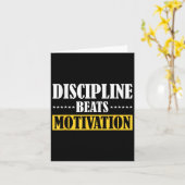 Discipline is sterker dan motivatie kaart (Gele Bloem)