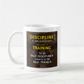 Discipline is training - Workout Gym Inspirerend Koffiemok (Links)