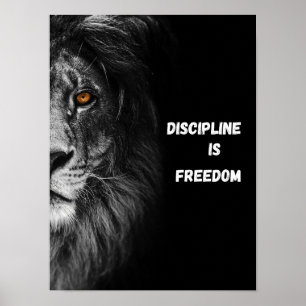 Discipline is vrijheid in het uiterste geval dicht poster