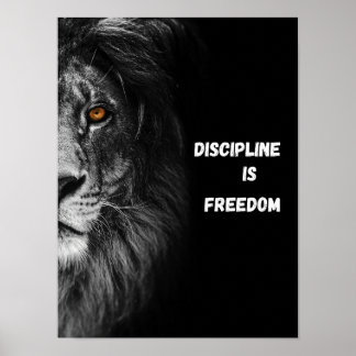 Discipline is vrijheid in het uiterste geval dicht poster