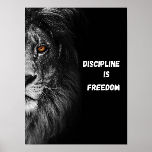 Discipline is vrijheid in het uiterste geval dicht poster (Voorkant)