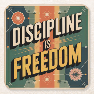 Discipline Is Vrijheid Kartonnen Onderzetters