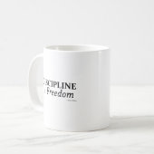 Discipline is vrijheid  koffiemok (Voorkant links)
