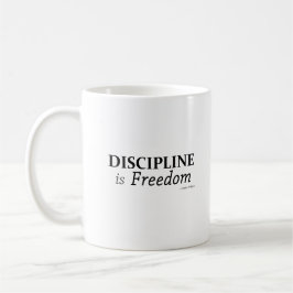Discipline is vrijheid  koffiemok