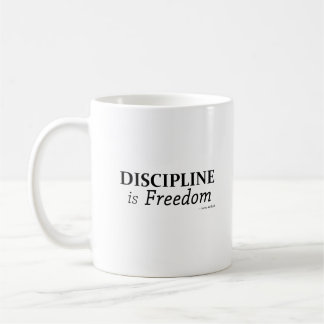 Discipline is vrijheid koffiemok