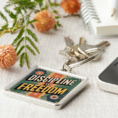 Discipline Is Vrijheid Sleutelhanger (Zijkant)