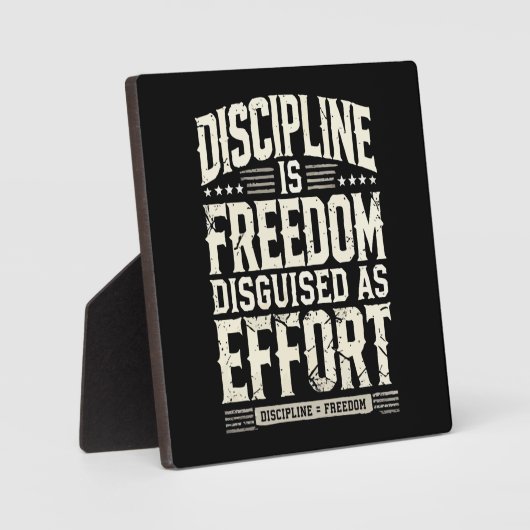 Discipline is vrijheid vermomd als inspanning, suc fotoplaat (Voorkant)