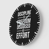 Discipline is vrijheid vermomd als inspanning, suc grote klok (Hoek)