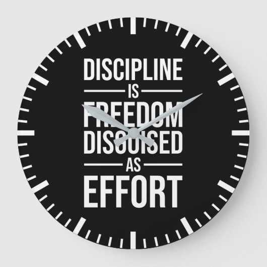Discipline is vrijheid vermomd als inspanning, suc grote klok (Voorkant)