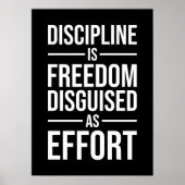 Discipline is vrijheid vermomd als inspanning, suc poster (Voorkant)