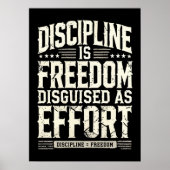 Discipline is vrijheid vermomd als inspanning, suc poster (Voorkant)