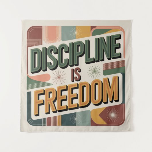 Discipline Is Vrijheid Wandkleed (Voorkant)