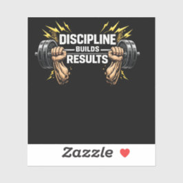 Discipline Levert Resultaten Op maat gemaakte viny Sticker