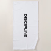 Discipline – Minimal Motivational Quote Strandlaken (Voorkant)