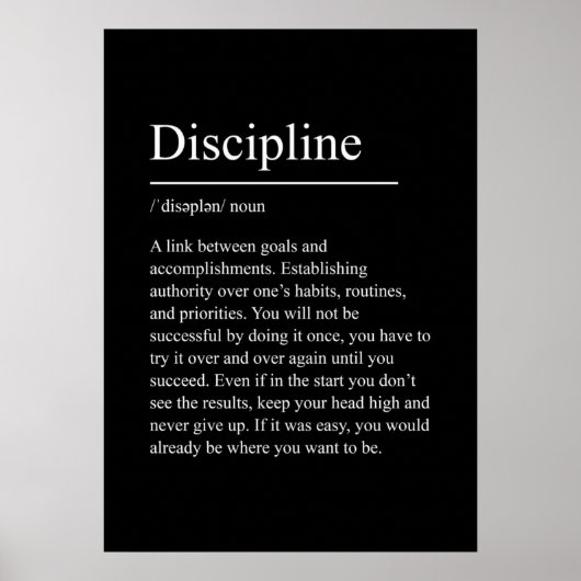 discipline, motivatie, offerte, sportschool, inspi poster (Voorkant)