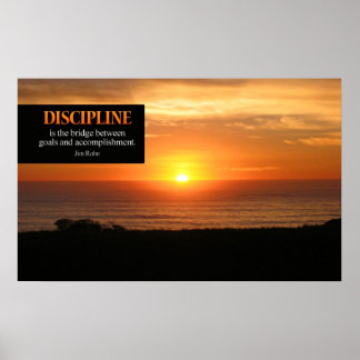 Discipline Motivatie Poster afdrukken