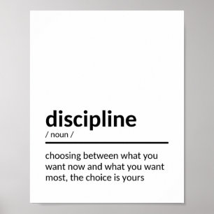 Discipline-Motivatie prijsopgave Poster