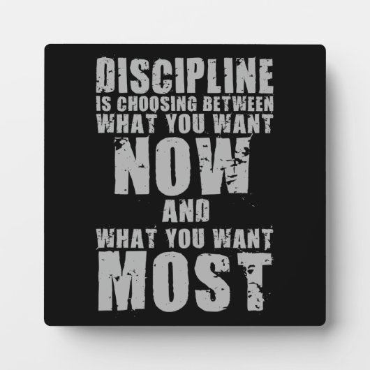 DISCIPLINE - Motivatie woorden Fotoplaat (Voorkant)