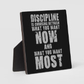 DISCIPLINE - Motivatie woorden Fotoplaat (Voorkant)