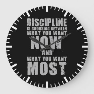 DISCIPLINE - Motivatie woorden Grote Klok