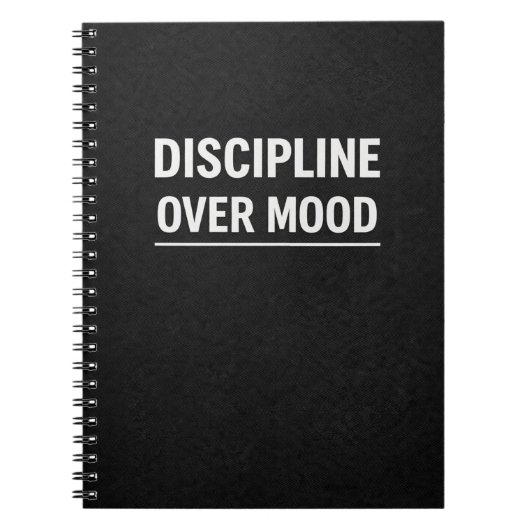 Discipline Over Mood Motivational Planner Notitieboek (Voorkant)