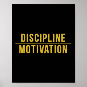 Discipline over motivatie Gym Workout Hustle Musc Poster