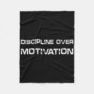 Discipline over motivatie Gym Workout T-shirt Gewi Fleece Deken