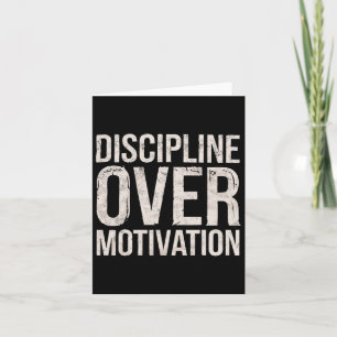 Discipline over motivatie Gym Workout T-shirt Gewi Kaart