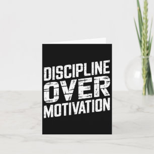 Discipline over motivatie Gym Workout T-shirt Gewi Kaart