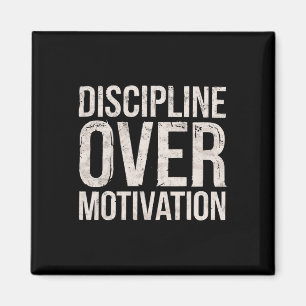 Discipline over motivatie Gym Workout T-shirt Gewi Magneet