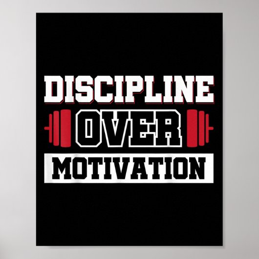 Discipline over motivatie poster (Voorkant)