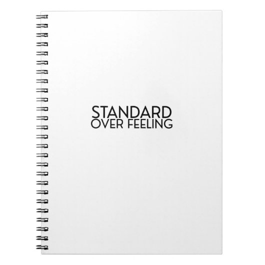 Discipline Over Motivation Minimalist Notebook Notitieboek (Voorkant)