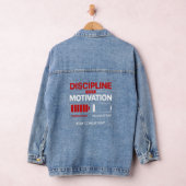 Discipline Over Motivation – Stay Consistent | Sel Denim Jacket (Hangar)