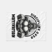 Discipline Over Motivation Weightlift Gym Quotes G Fleece Deken (Voorkant (Horizontaal))