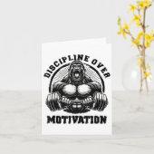Discipline Over Motivation Weightlift Gym Quotes G Kaart (Gele Bloem)