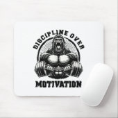 Discipline Over Motivation Weightlift Gym Quotes G Muismat (Met muis)