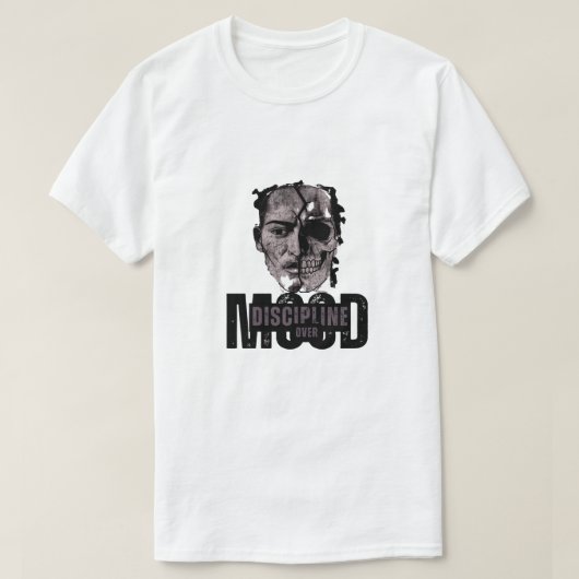 Discipline over stemming - uniek motivatie ontwerp t-shirt (Design voorkant)