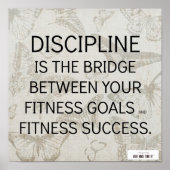 Discipline Quote for Fitness Success Poster (Voorkant)