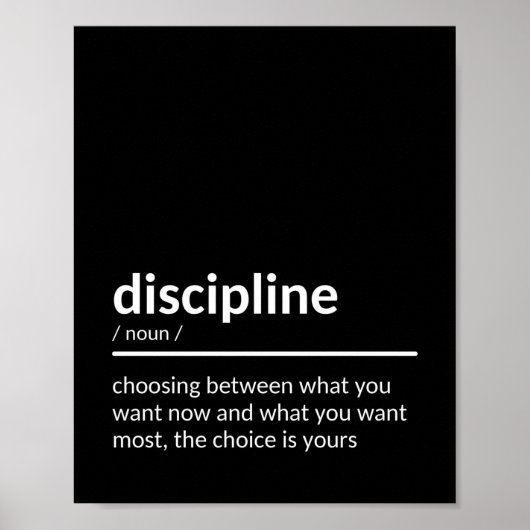 Discipline Quote Poster (Voorkant)