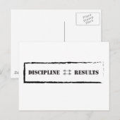 Discipline = resultaten briefkaart (Voorkant / Achterkant)