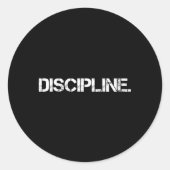 Discipline Ronde Sticker (Voorkant)