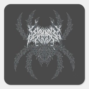 Discipline Spider Gym Fitness Grafisch Vierkante Sticker
