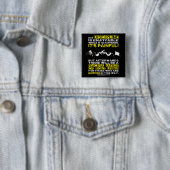 DISCIPLINE - Squat Workout Motivatie Vierkante Button 5,1 Cm (In situ)