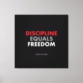 Discipline staat gelijk aan vrijheid "Jock Willink Canvas Afdruk (Voorkant)